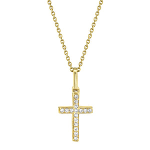 Dainty Diamond Cross Necklace
