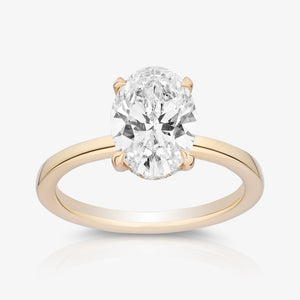 The Signature Oval Engagement Ring | 18K Yellow Gold