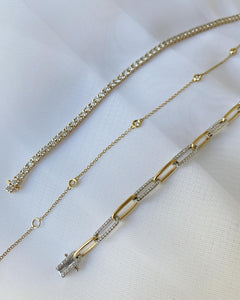SANDAK 14K White Gold Contemporary 1 Carat Diamond Tennis Bracelet