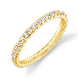 Diamond half eternity ring yellow gold Clearance