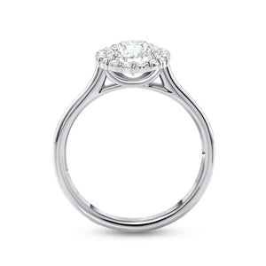 Custom Oval Lab Created Diamond Engagement Ring