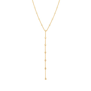 SANDAK 14K Yellow Gold Bezel Set Diamond Lariat Necklace