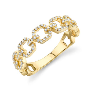 SANDAK 14K Yellow Gold Diamond Link Ring