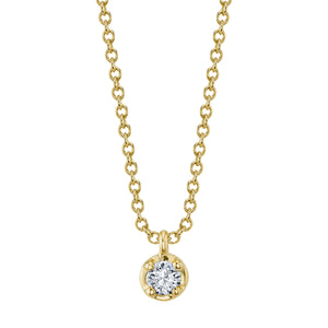 Diamond Crown Setting Pendant Necklace