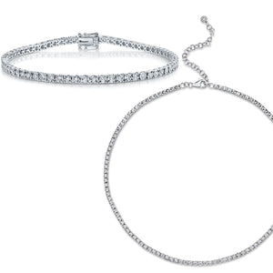 Contemporary Diamond Tennis Set