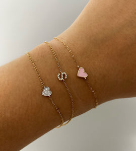 Gold Heart Mommy and Me Bracelet