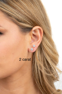 14K Gold Lab Grown Diamond Stud Earrings